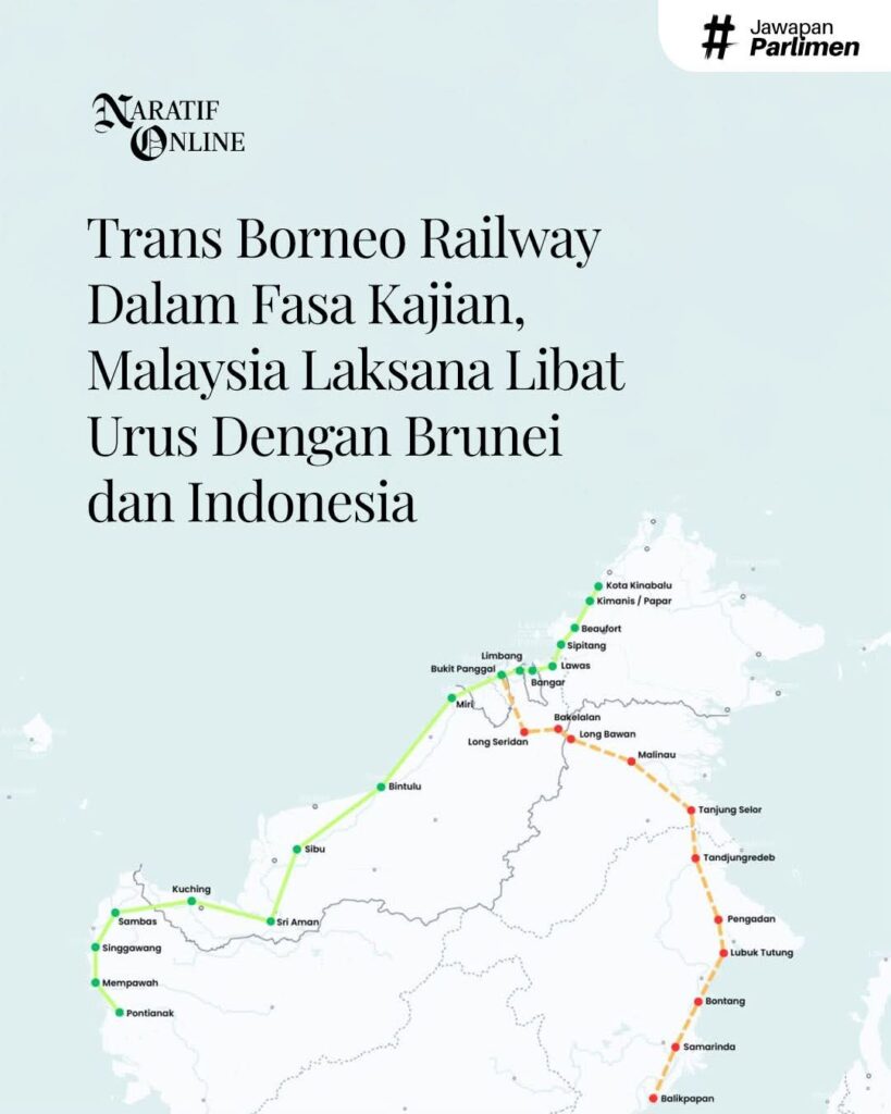 Trans Borneo Railway: Malaysia, Brunei & Indonesia Dalam Fasa Kajian